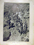 Original Old Antique Print Cavalry Mandchourie War Russian-Japanese Rennenkampf