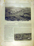 Original Old Antique Print Transvaal Africa Kruger Spion-Kopje Boer Tomb 1904