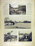 Original Old Antique Print Colorado Train Storm River Flood Railway 1904 20th