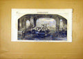 Original Old Antique Print Danube River Promenade Boats French 1865 Victorian