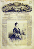 Original Old Antique Print Portrait Princess Clotilde French 1859 19th