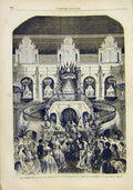Original Old Antique Print Ball Paris Prince Napoleon Princess French 1859 19th