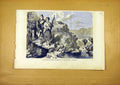 Original Old Antique Print Portrait Toby Singlon Lucy French 1859 Piper 19th