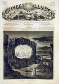 Original Old Antique Print Hercules Scene Theatre French 1859 Play Victorian