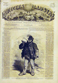 Original Old Antique Print Portrait Conductor Railway French 1859 19th
