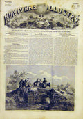 Original Old Antique Print En Route Fine Art Travellers Donkey Bridge 1859 19th