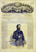Original Old Antique Print Portrait Prince Alexander Couza French 1859 Victorian