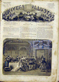 Original Old Antique Print Theatre Imperial Opera Comic Henroit Lix 1865 19th