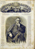 Original Old Antique Print Portrait Cardinal Wiseman Westminster French 1865