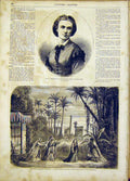 Original Old Antique Print Portrait Nilsson Theatre Lyric Imperial Lix 1865 19th