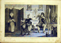 Original Old Antique Print Bourgeous Gentleman Leslie Fine Art French 1865 19th