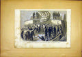 Original Old Antique Print American Civil War Steamer Prisoners 1865 Victorian