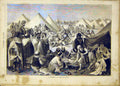Original Old Antique Print Spahis Camp French 1865 19th Century