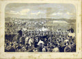 Original Old Antique Print Race Course Epson Horse Racing French 1865 Victorian