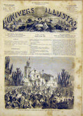Original Old Antique Print Emperor Algiers Africa Alger French 1865 Victorian