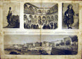 Original Old Antique Print Statue Ajaccio Arabs Napoleon French 1865 Victorian
