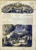 Original Old Antique Print Emperor Algeria Singes Barka French 1865 Victorian