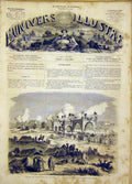 Original Old Antique Print Emperor Algeria Medeah Procession French 1865 19th