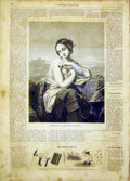 Original Old Antique Print Italian Fountain Keyser Fine Art French 1865 19th