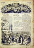 Original Old Antique Print Boulevards Paris Pelcoq French 1866 19th