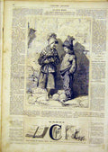 Original Old Antique Print Kitten Children Fine Art French 1866 Thomas Victorian