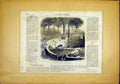 Original Old Antique Print Berne Zoo Animals Switzerland French 1866 Victorian