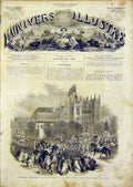 Original Old Antique Print Parliament British Queen Victoria French 1866 19th