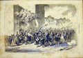 Original Old Antique Print Rizano Damatia Haase Cortege French 1866 Victorian
