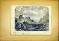 Original Old Antique Print Salzbourg Castle Hohen-Salzbourg French 1866 19th