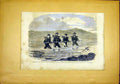 Original Old Antique Print Teramakau New Zealand River French 1866 Victorian