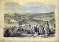 Original Old Antique Print Epsom Races Horse People French 1866 19th