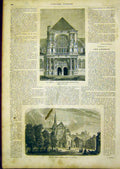 Original Old Antique Print Notre Dame Paris Andeli Deroy French 1866 Victorian
