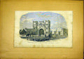 Original Old Antique Print Anvers Fort Turnhout Gate French 1866 19th