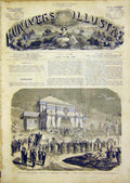 Original Old Antique Print Emperor Empress Ceremony Vignerons French 1866 19th