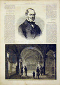 Original Old Antique Print Portrait Clarendon Mausoleum Sobieski French 1866