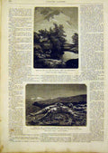 Original Old Antique Print Fontainbleau Riou Pasini Fine Art French 1866 19th