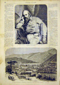 Original Old Antique Print Portrait General Garibaldi Lombardy French 1866 19th