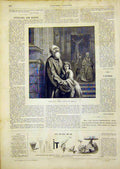 Original Old Antique Print Dyckmans L'Aveugle Prayer Religious French 1866 19th