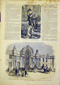 Original Old Antique Print Levy Fine Art French 1866 Palace Elysee-Napoleon 19th
