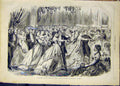 Original Old Antique Print Premier Ball Hotel Ville Pelcoq French 1868 Victorian