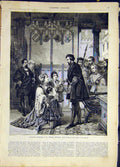 Original Old Antique Print Emperor Ferdinand Philippa Welseren French 1868 19th