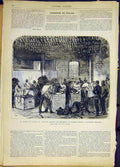 Original Old Antique Print Arsenal Woolwich Cavalry Abyssinia French 1868 19th
