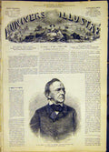Original Old Antique Print Portrait Louis Ex-King Bavaria French 1868 Victorian