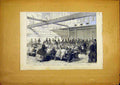 Original Old Antique Print Banquet Poor Saint-Giles London French 1868 19th