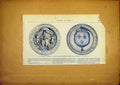Original Old Antique Print Medals Francis Alliance Medallion French 1868 19th