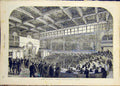 Original Old Antique Print Deputy Chambre Florence Italy French 1868 Victorian