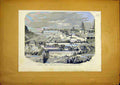 Original Old Antique Print Palace Jeddo Japan Taicoun French 1868 Victorian