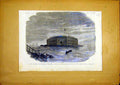 Original Old Antique Print Fort Lafayette New York Usa Staten French 1868 19th