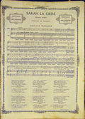 Original Old Antique Print Sarah La Grise Nadaud Music Score French 1868 19th