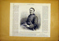 Original Old Antique Print Portrait Admiral Farragut French 1868 19th